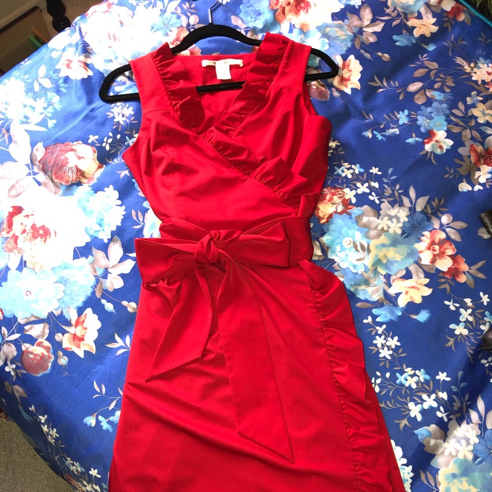 Diane Von Furstenberg red ‘Andra’ wrap dress